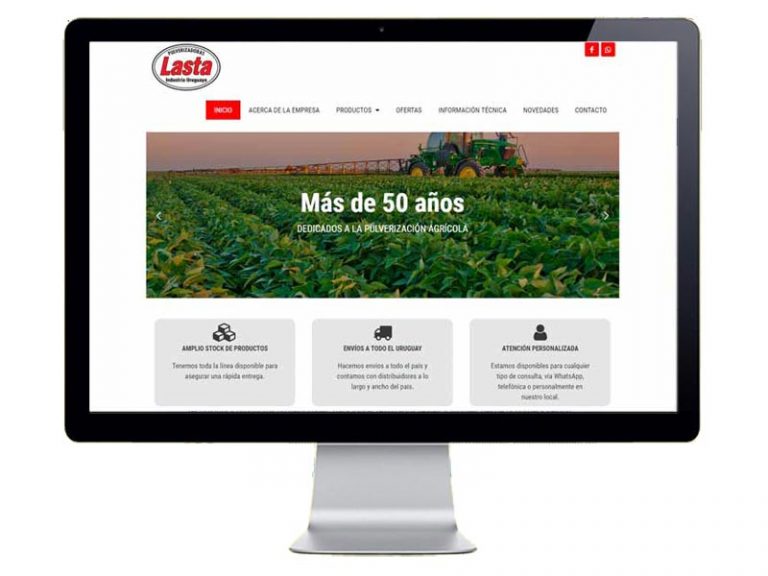 Pantallazo de diseño web