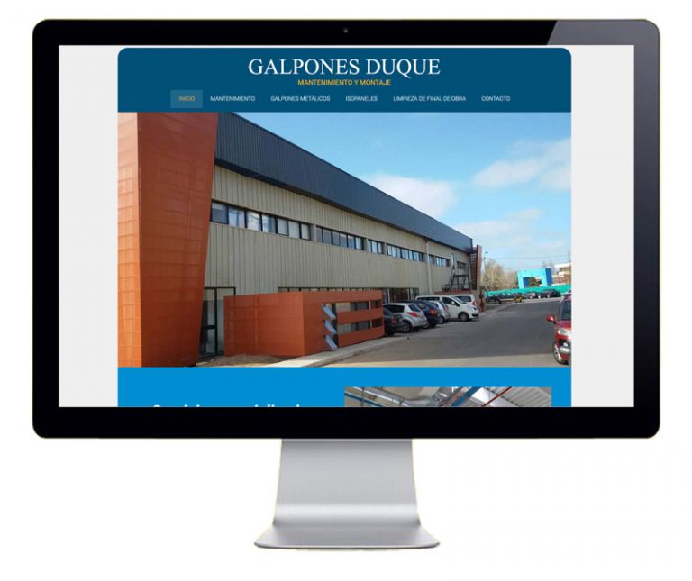 Diseño web con sección de productos dinámica