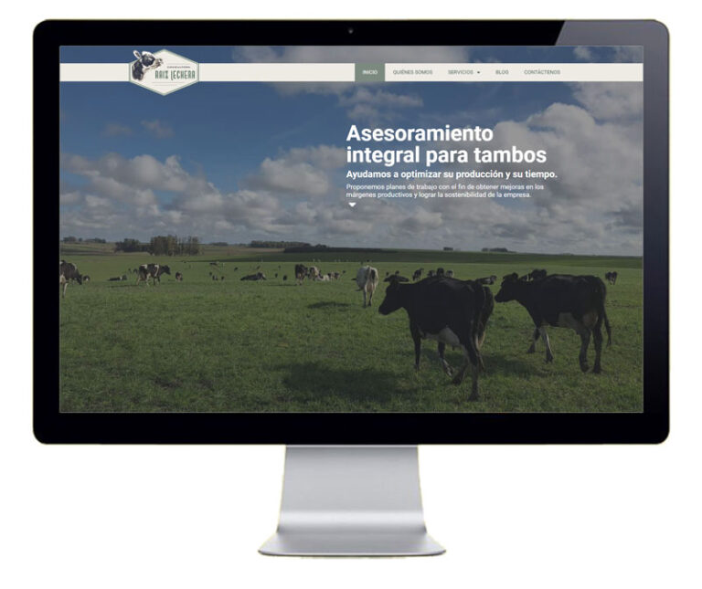 Diseño de pagina web para consultoría lechera