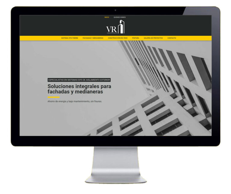 Diseño de pagina web para Veroca Revestimientos